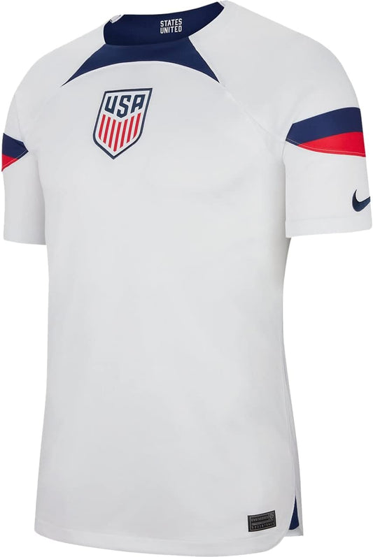 Nike USA Home Men's Authentic World Cup Soccer Jersey 22/23 (as1, Alpha, m, Regular, Regular) White